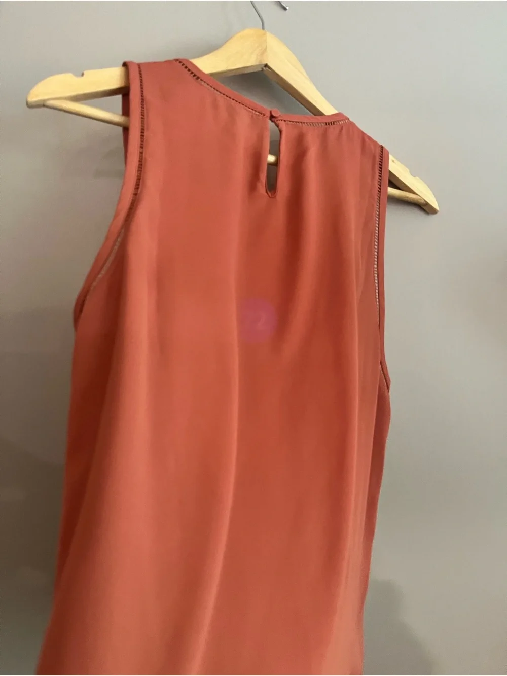J. Crew Sleeveless Keyhole Tank in Terracotta ladder trim size 14